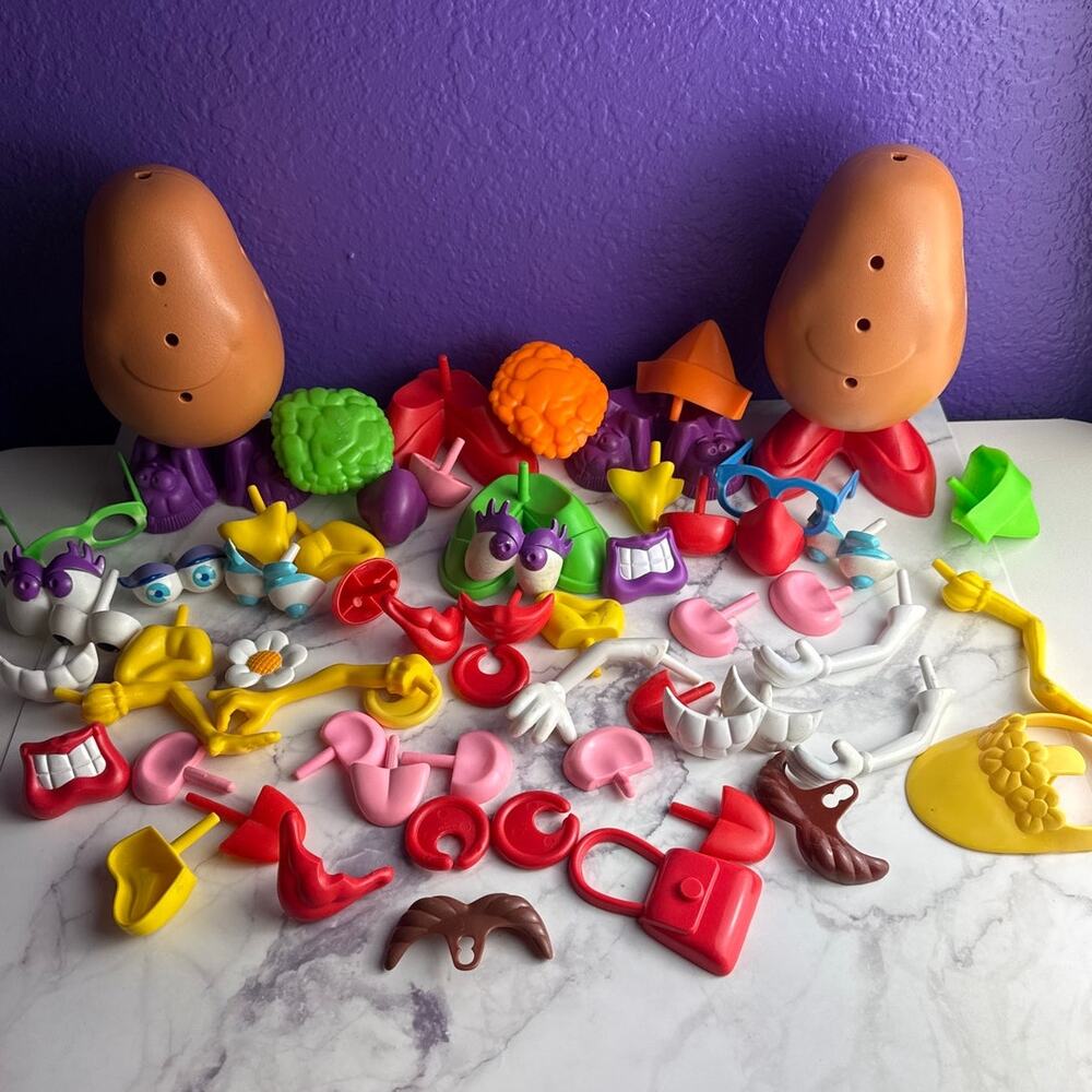Vintage Mr Potato Head Replacement Parts Lot Mixed Accessories Hasbro Playskool